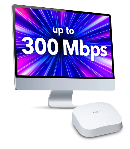 Computer with 300 mbps internet and 1 eero